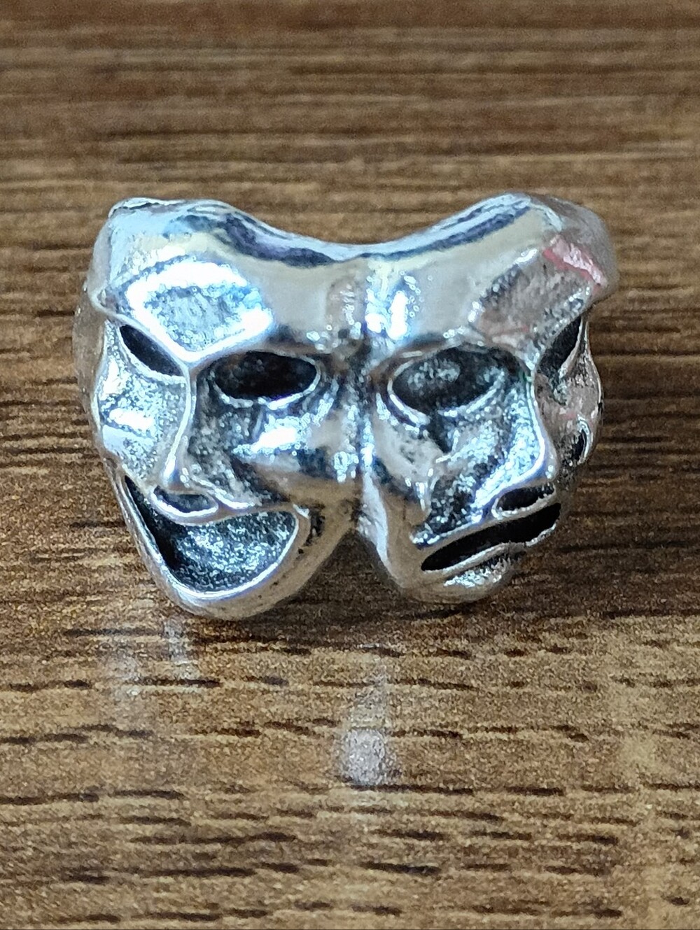 Comedy Tragedy Mask Ring Size 8